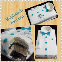 کیک تولد دومین کار با فوندانت من