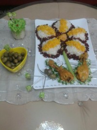 زرشگ پلو با مرغ