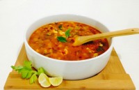 سوپ گندم و سبزیجات