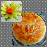 چلو ساده ی آبکشی با ته دیگ گل و ستاره