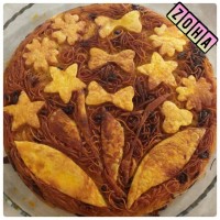 ماکارونی باته دیگ گل گلی