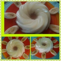 ژله آلوورا با شیر و موز