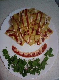 اسنک با نان ترتیلا