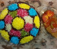 تزیین پلو و کباب تابه ای