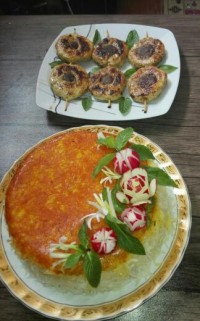 پلو و کباب نگینی