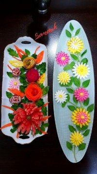 تزیین دورچین بشقاب