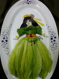یه تزیین ساده با کاهو