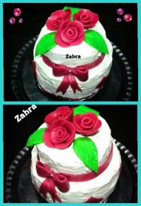 کیک با خمیر فوندانت