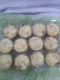 کاپ مرغ و سبزیجات با خمیر پفکی