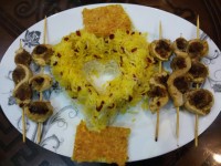 کباب دو رنگ در تابه