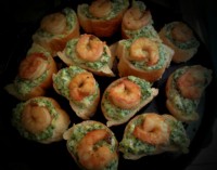 بروشتای میگو و پنیر