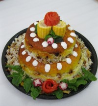 ته چین مرغ ۲ طبقه