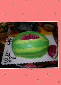 کیک به شکل هندوانه
