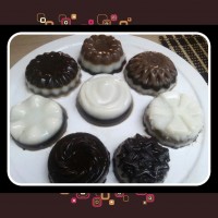 دسر شکلاتی راه راه