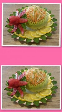 سالاد جوانه ی شبدر با کلم قمری