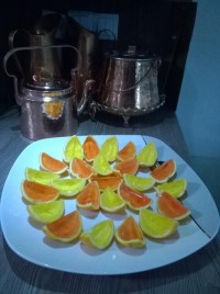 پرتقال ژله ای در رنگهای مختلف