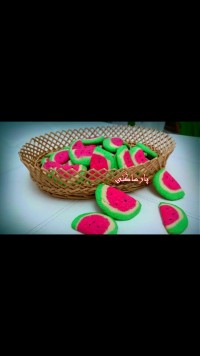 بیسکویت های هندوانه ای یلدایی