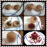 مراحل کیک انار من