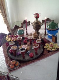 سفره شب یلدایی به سبک مامان