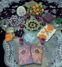 سفره یلدا منزل پدری