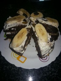 کیک شکلات تلخ من به همراه خامه