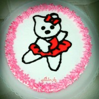 کیک تولد با طرح کیتی