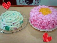 کیک تولد با ژله خردشیشه