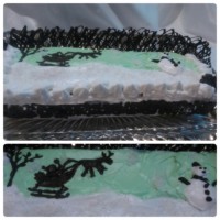 کیک شیفون با تزیین کرم شانتی