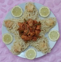 اسپاگتی با سس مرغ