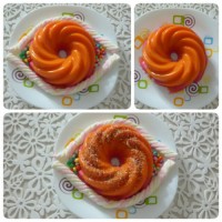 ژله آب هویج و بستنی زعفرانی