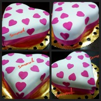 کیک تولد همسرم دومین کارم با فوندانت