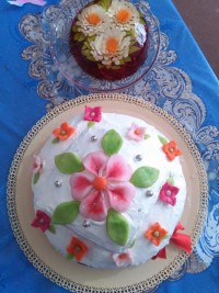 کیک تولد و ژله تزریقی