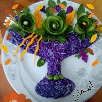 سالاد کلم و نخود فرنگی