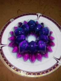 ژله بلوبری و انگور