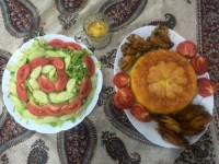 بال مرغ سرخ شده