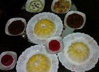 پلو قالبی وقورمه سبزی ،سالادژله