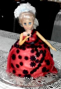 اینم کیک من با خمیر فوندانت ساده