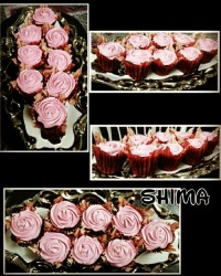 کاپ کیک گل رز