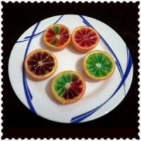 پرتقال ژله ای در رنگهای مختلف