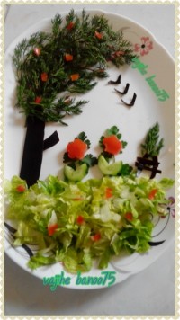 تزیین کنار بشقاب