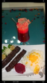 ژله چلو کباب و دلستر