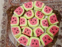 بیسکویت هندوانه ای مخصوص شب یلدا