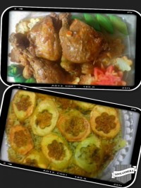 سبزی پلو با مرغ رب اناری