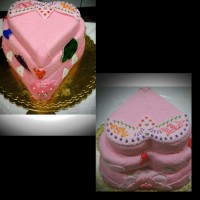 کیک شیفون با رویه خمیر فوندانت