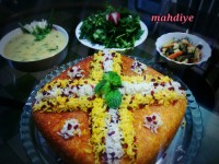 ته چین و سوپ پیازچه