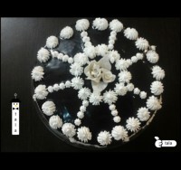 کیک تولد با روکش گاناش و تزیین خامه