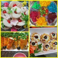 فینگر فود و ماکارونی رنگی