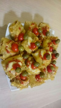 رول لازانیا با سس گوجه