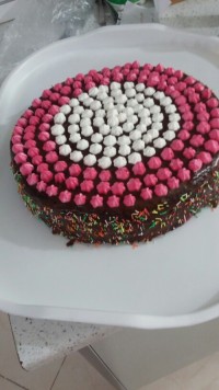 کیک اسفنجی با رویه گاناش