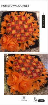 کیک ماکارونی با تزیین هویج